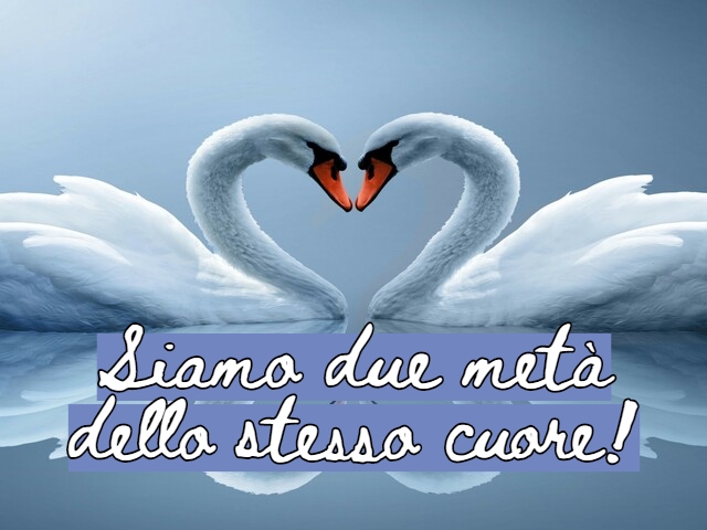 Siamo due metà dello stesso cuore!
