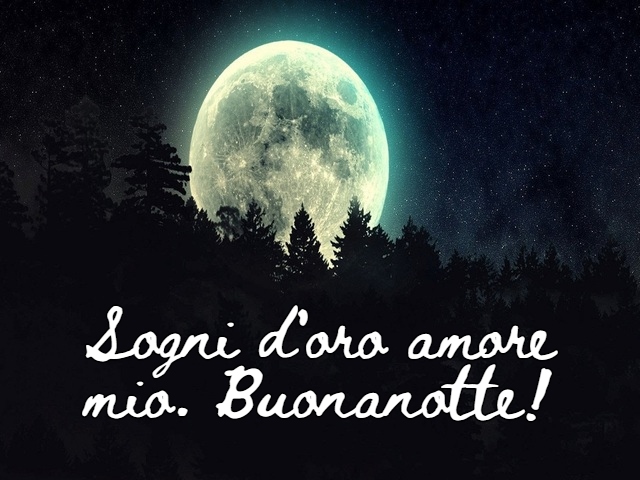 Sogni d'oro amore mio. Buonanotte!