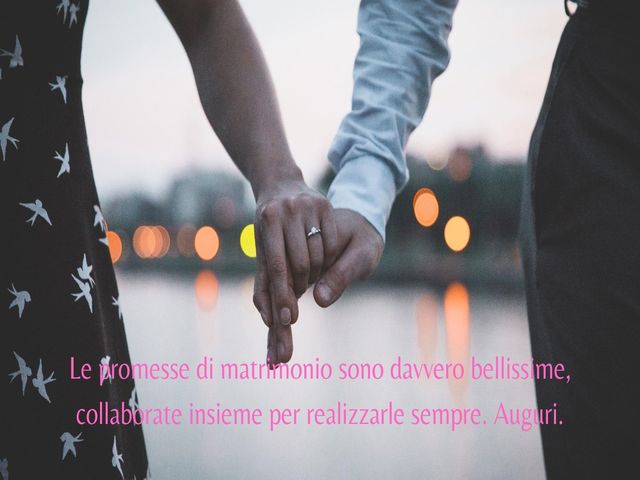 Le promesse di matrimonio sono davvero bellissime, collaborate insieme per realizzarle sempre. Auguri.