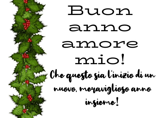 Buon anno amore mio! Che questo sia l'inizio di un nuovo, meraviglioso anno insieme!