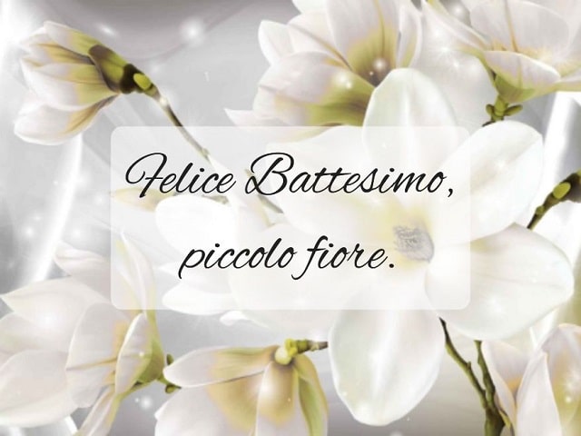 Felice Battesimo, piccolo fiore.