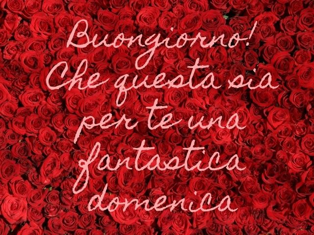 Buongiorno! Che questa sia per te una fantastica domenica.