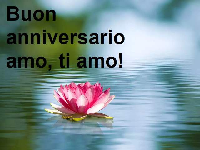 Buon anniversario amo, ti amo!