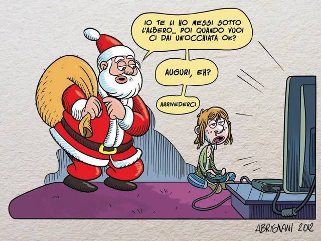 Io te li ho messi sotto l'albero... Poi quando vuoi ci dai un'occhiata ok? Auguri, eh? Arrivederci.