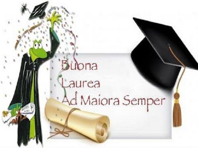 Buona Laurea ad maiora semper.