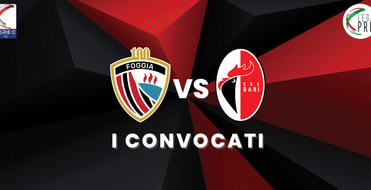 Foggia-Bari, i convocati di Mister Marchionni - Crediti immagine in evidenza: sito ufficiale Calcio Foggia 1920