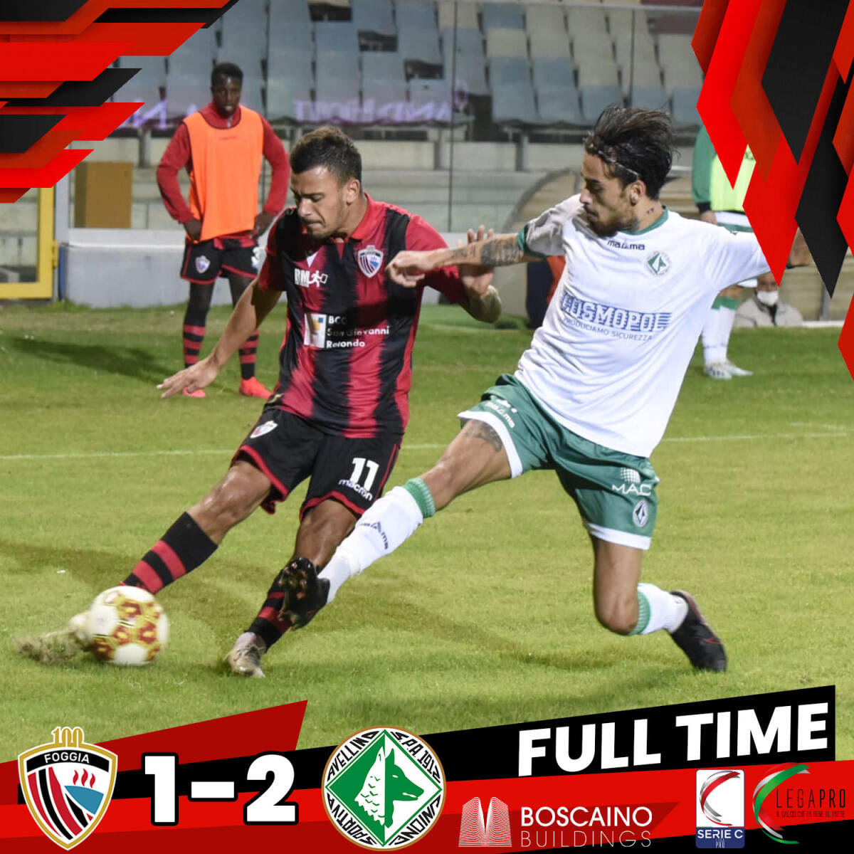 Serie C, sconfitta casalinga per il Foggia: l'Avellino vince 1-2 - Immagine in evidenza: Foggia-Avellino 1-2 - crediti foto: pagina ufficiale Facebook Calcio Foggia 1920