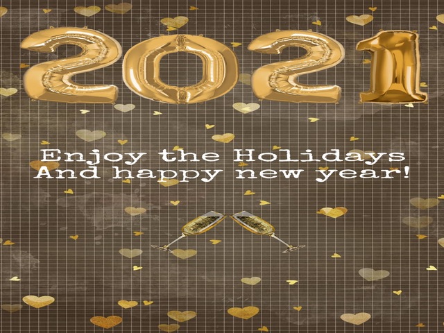 Enyoy the holidays and happy new year. (Goditi le vacanze e felice anno nuovo).