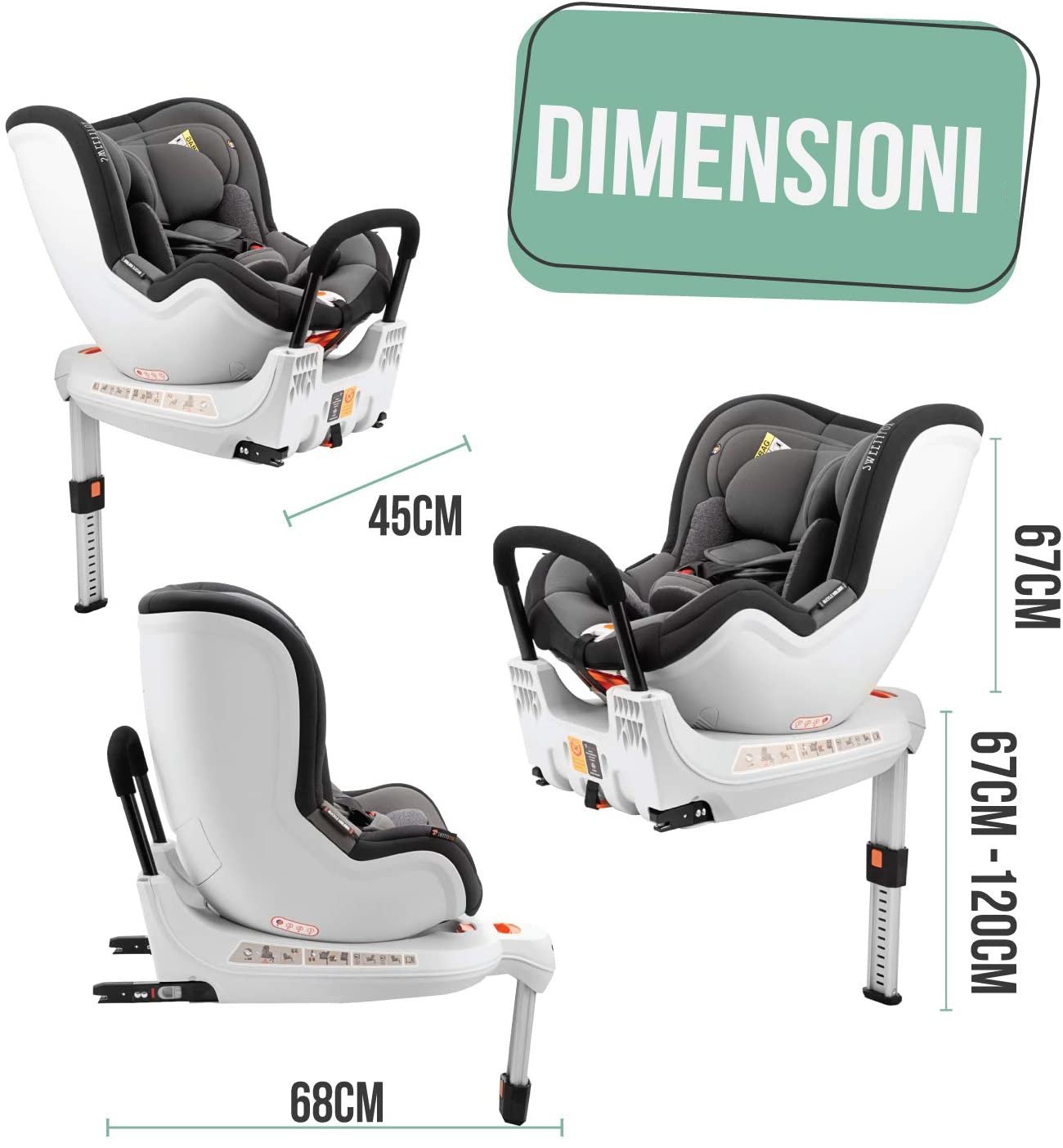 Seggiolino auto Girevole Sweety Fox
