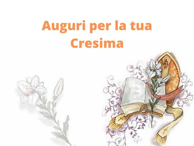 Auguri per la tua Cresima
