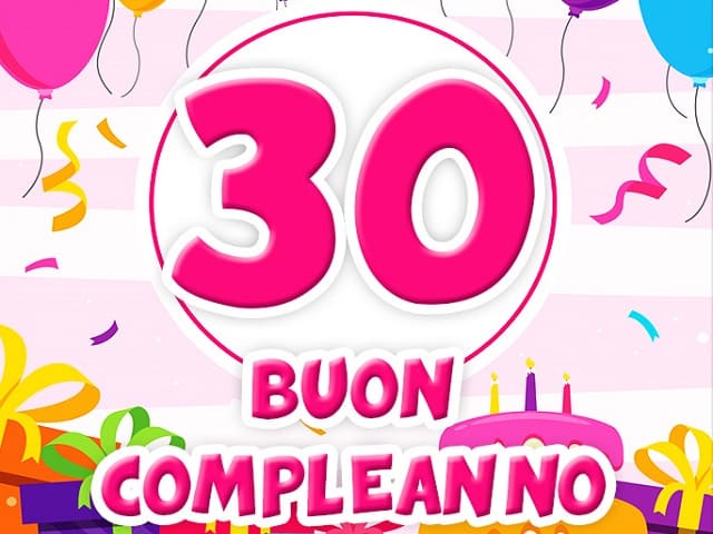 30 buon compleanno.