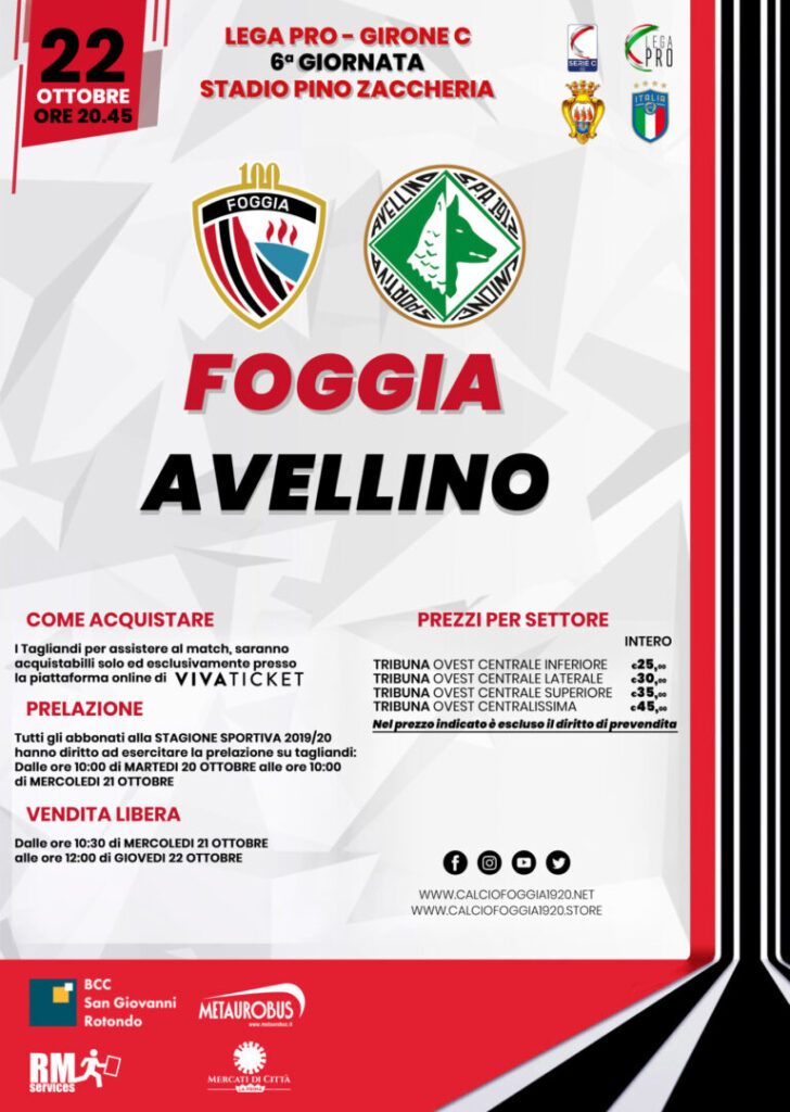 Crediti immagine in evidenza: sito ufficiale Calcio Foggia 1920