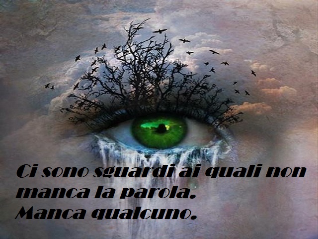 Ci sono sguardi ai quali non manca la parola. Manca qualcuno.
