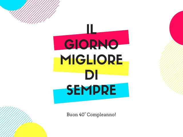 Il giorno migliore di sempre, Buon 40° Compleanno