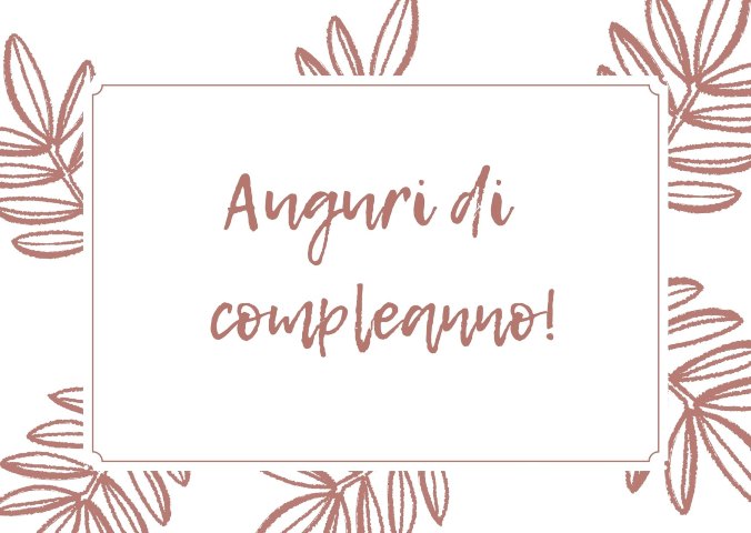 Auguri di compleanno!