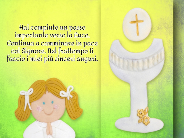 Hai compiuto un passo importante verso la Luce. Continua a camminare in pace col Signore. Nel frattempo ti faccio i miei più sinceri auguri.