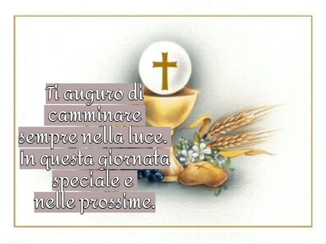 Ti auguro di camminare sempre nella luce. In questa giornata speciale e nelle prossime.