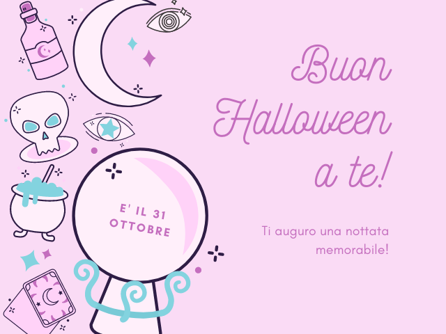 Buon Halloween a te! Ti auguro una nottata memorabile!