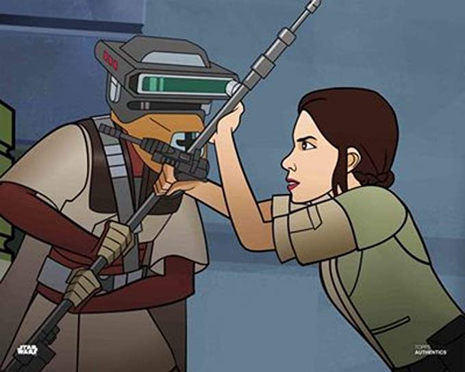 Leia contro Boushh nella serie Star Wars: Forces of destiny