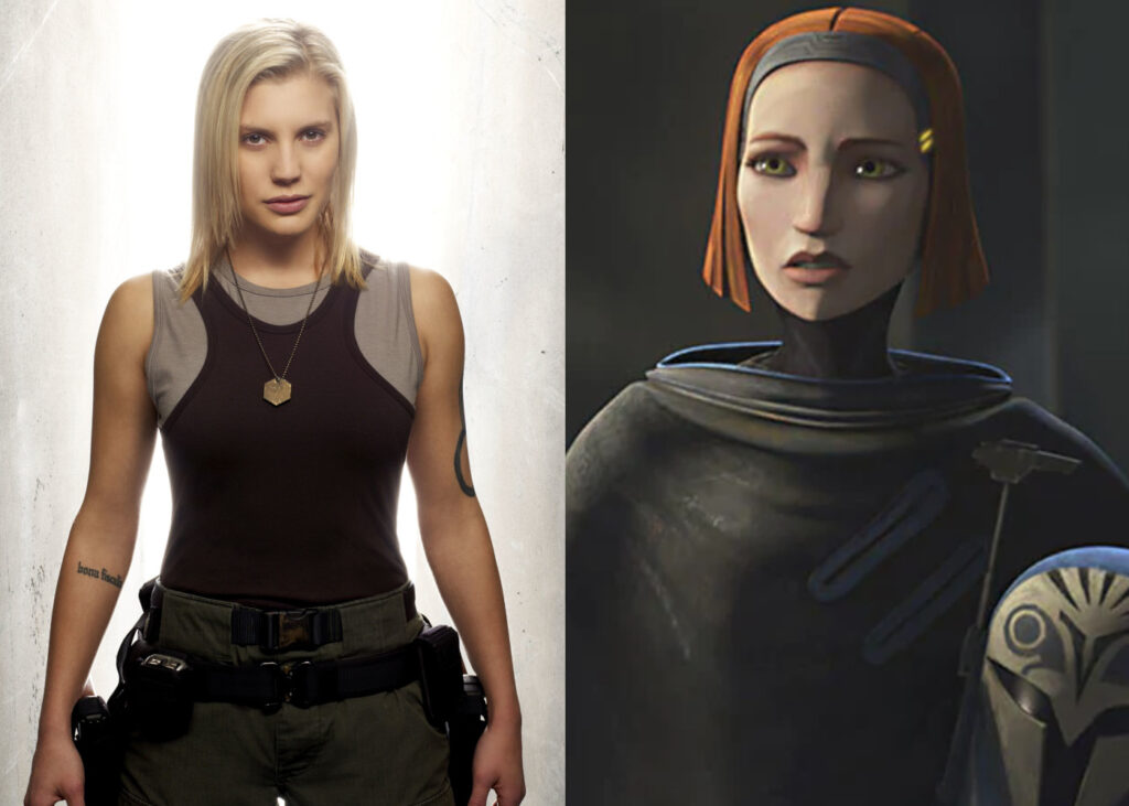 L'attrice Katee Sackhoff e Bo-Katan Kryze