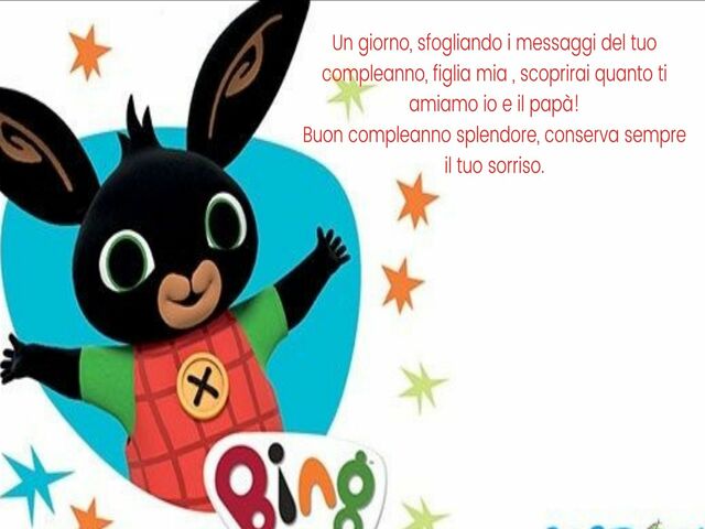 Un giorno, sfogliando i messaggi del tuo compleanno, figlia mia , scoprirai quanto ti amiamo io e il papà!Buon compleanno splendore, conserva sempre il tuo sorriso.