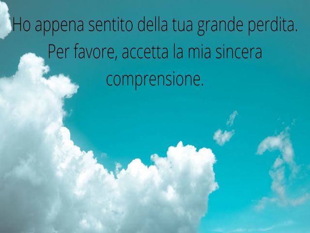 Ho appena sentito della tua grande perdita. Per favore, accetta la mia sincera comprensione.
