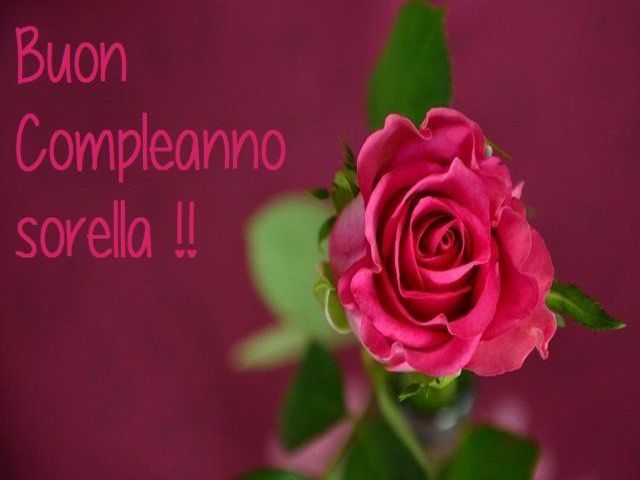 Buon compleanno sorella!