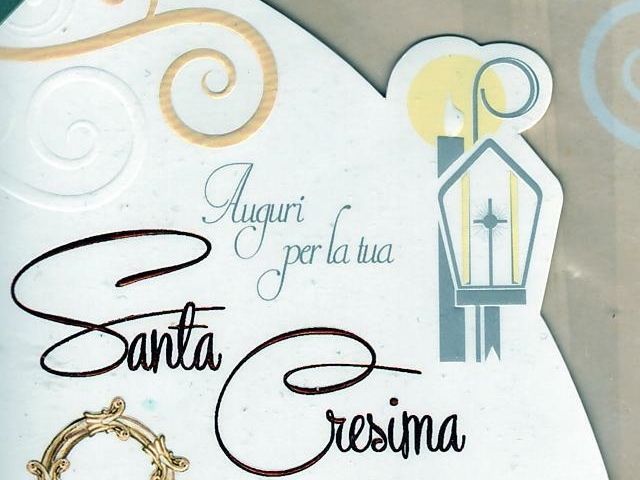 Auguri per la tua Santa Cresima