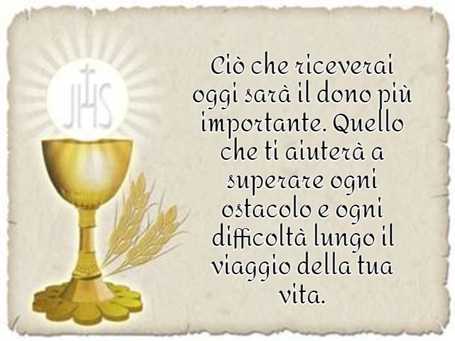 Ciò che riceverai oggi sarà il dono più importante. Quello che ti aiuterà a superare ogni ostacolo e ogni difficoltà lungo il viaggio della tua vita.