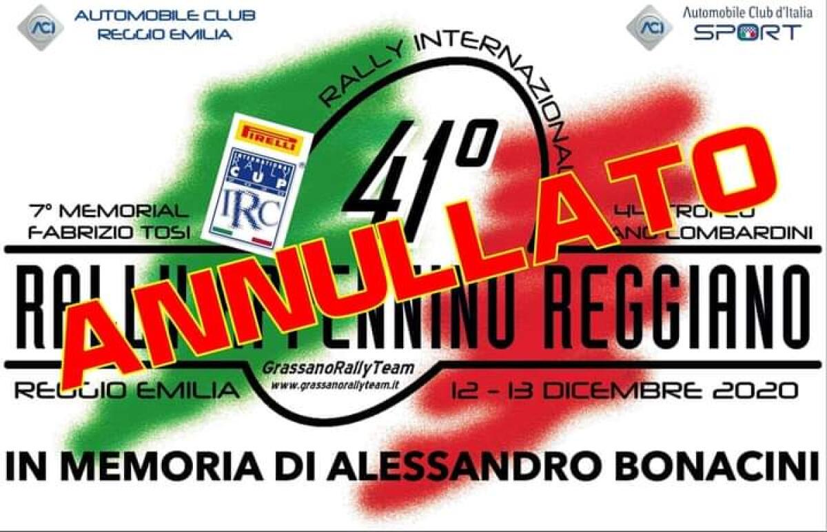 Annullato il Rally Appennino Reggiano - 