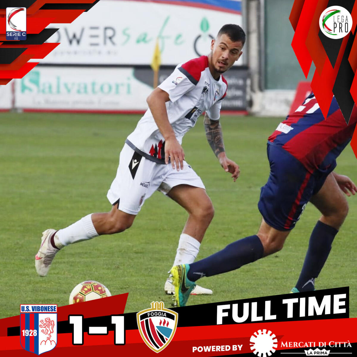 Serie C, altro pari per il Foggia: 1-1 esterno con la Vibonese - Crediti immagine in evidenza: sito ufficiale Calcio Foggia 1920