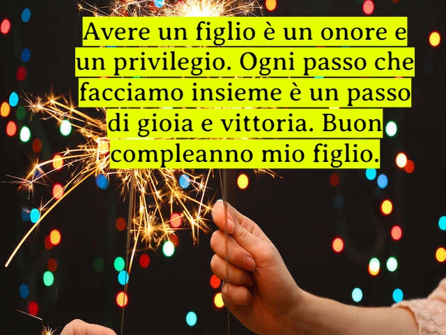 Avere un figlio è un onore e un privilegio. Ogni passo che facciamo insieme è un passo di gioia e vittoria. Buon compleanno mio figlio.
