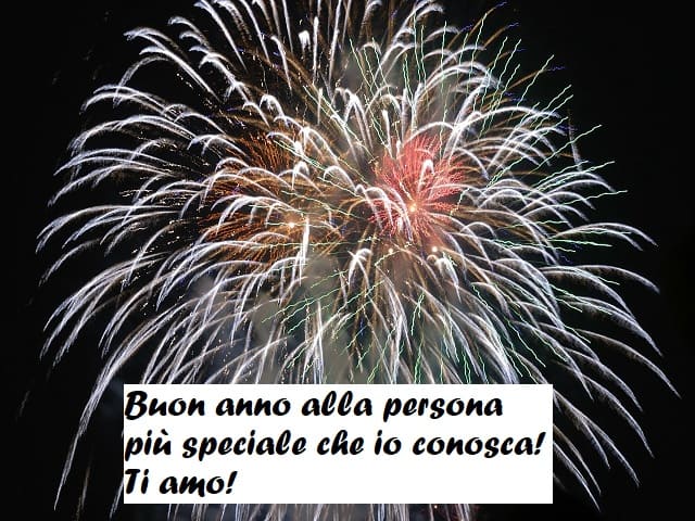 Buon anno alla persona più speciale che io conosca! Ti amo!