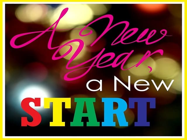 A new year, a new start. (Un nuovo anno, un nuovo inizio.)