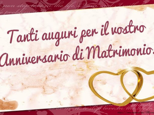 Tanti auguri per il vostro anniversario di matrimonio
