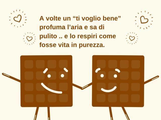A volte un "ti voglio bene" profuma l'aria e sa di pulito.. e lo respiri come fossi vita in purezza.