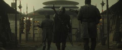 Din Djarin nel villaggio di Calodan