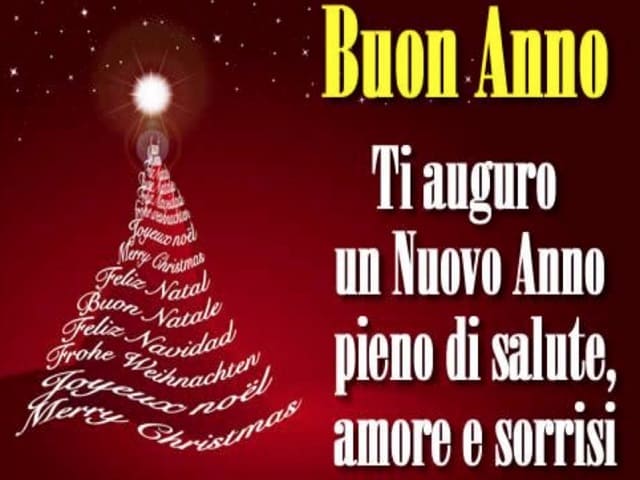 Buon anno. Ti auguro un nuovo anno pieno di salute, amore e sorrisi.