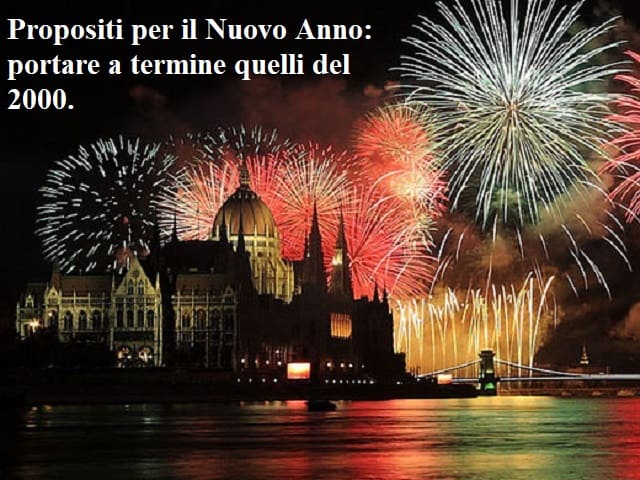 Propositi per il nuovo anno: portare a termine quelli del 2000.