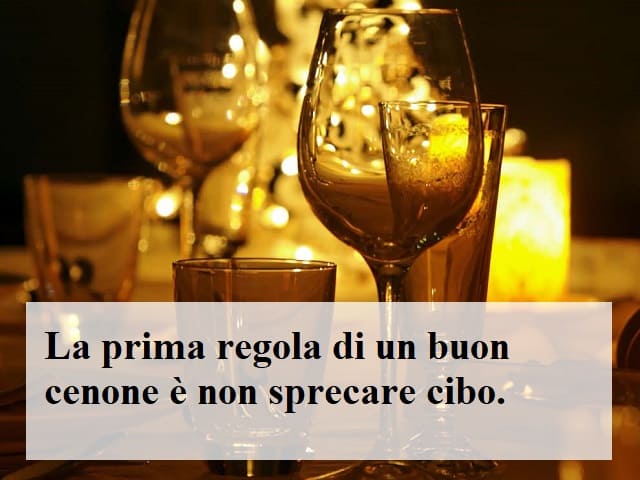 La prima regola di un buon cenone è non sprecare cibo.
