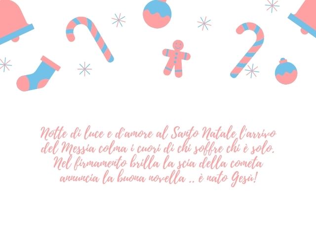 Notte di luce e d'amore al Santo Natale l'arrivo del Messia colma i cuori di chi soffre chi è solo. Nel firmamento brilla la scia della cometa annuncia la buona novella .. è nato Gesù!