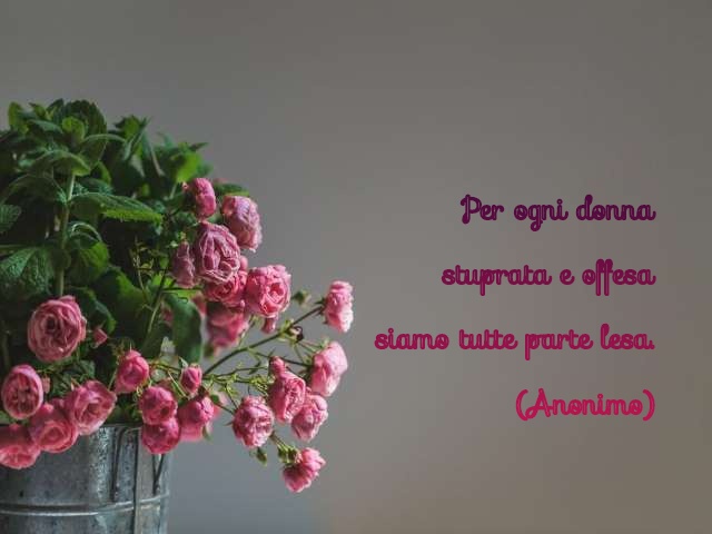 Per ogni donna stuprata e offesa siamo tutte parte lesa.(Anonimo)