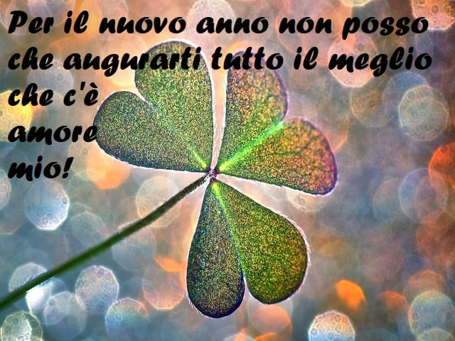 Per il nuovo anno non posso che augurarti tutto il meglio che c'è amore mio!