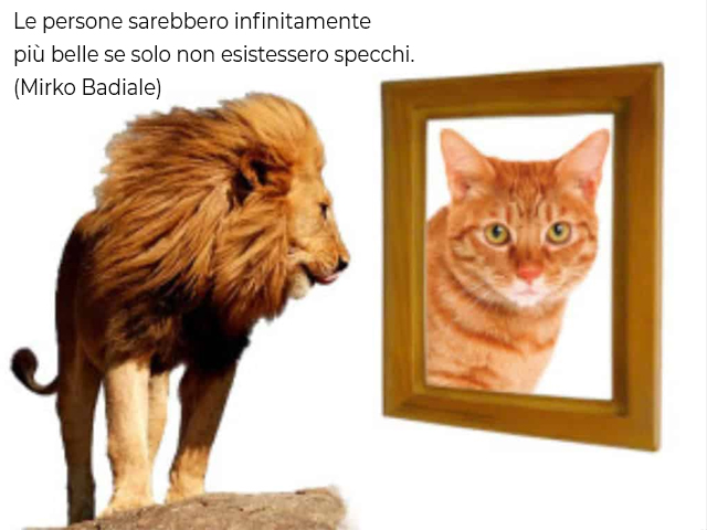 Le persone sarebbero infinitamente più belle se solo non esistessero specchi.(Mirko Badiale)