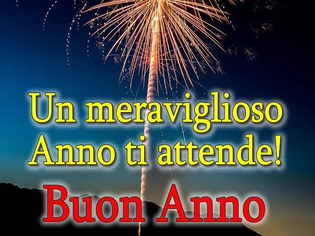 Un meraviglioso anno ti attende! Buon anno.