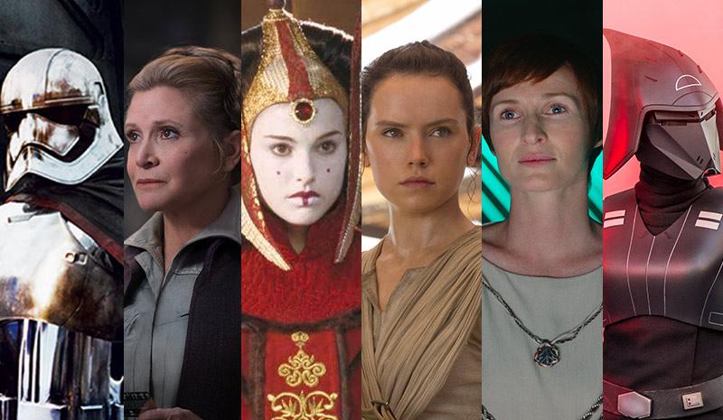 Alcuni dei personaggi femminili di Star Wars