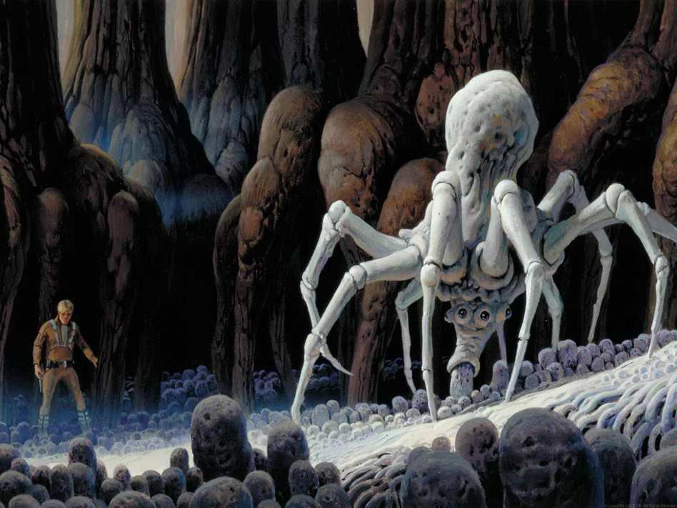 Il ragno Krykna nel concept originale di Ralph McQuarrie