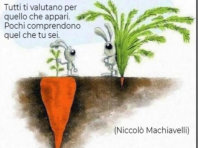 Tutti ti valutano per quello che appari. Pochi comprendono quel che tu sei.(Niccolò Machiavelli)