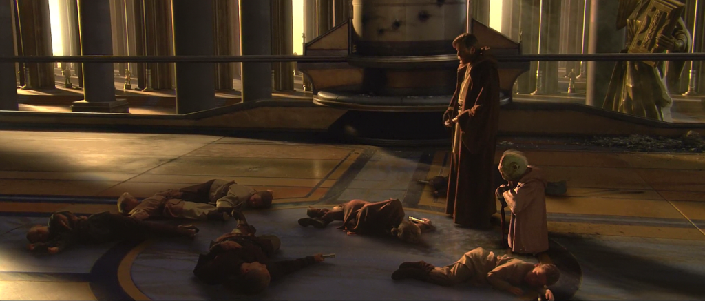 Yoda e Obi-Wan al Tempio dopo il massacro