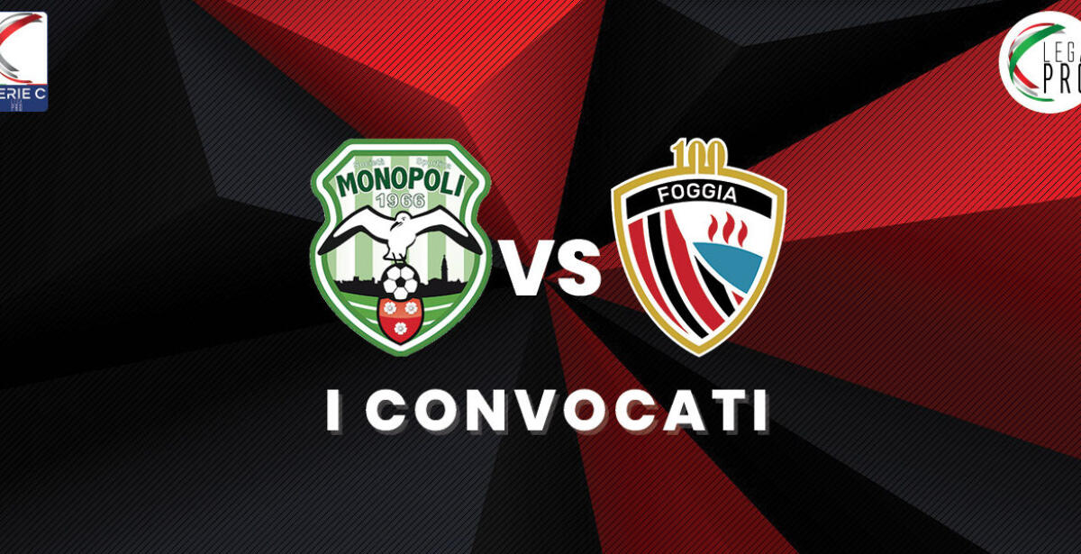 Foggia, i convocati per la sfida al Monopoli - Crediti immagine in evidenza: sito ufficiale Calcio Foggia 1920